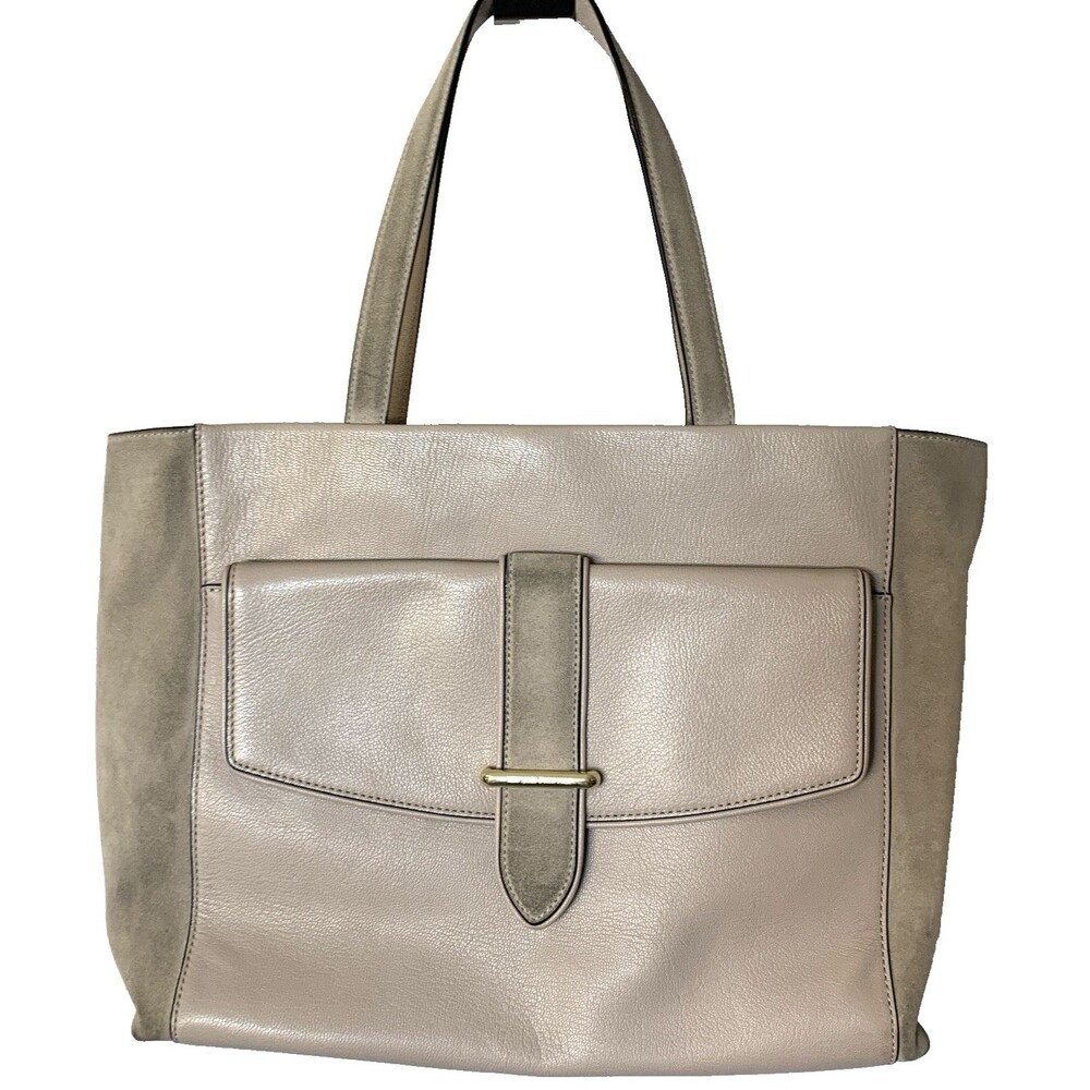 KATE SPADE Roselyn Hunts Place Moussfrost (257) Large Tote Leather Suede